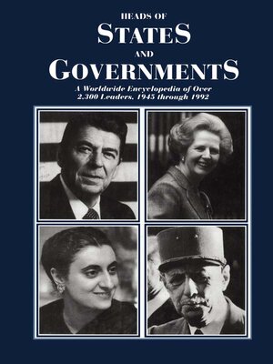 cover image of Heads of States and Governments Since 1945